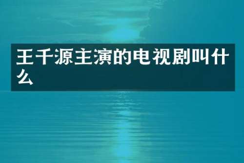 王千源主演的电视剧叫什么