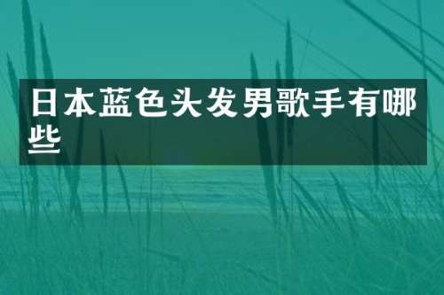 日本蓝色头发男歌手有哪些