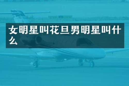 女明星叫花旦男明星叫什么