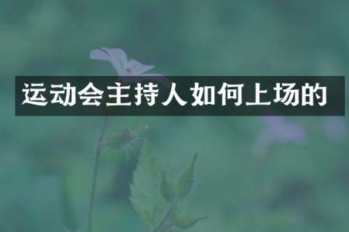 运动会主持人如何上场的