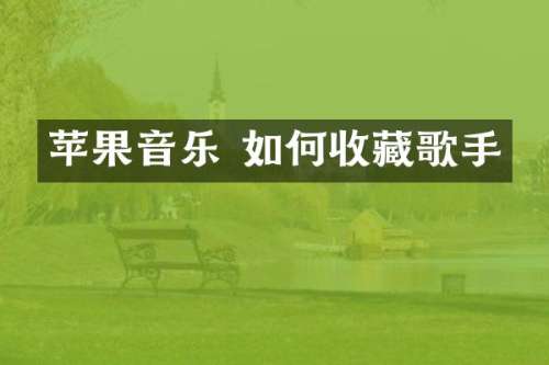 苹果音乐 如何收藏歌手