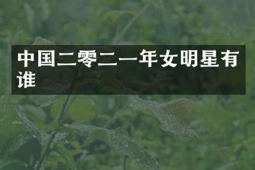 中国二零二一年女明星有谁