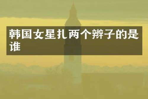 韩国女星扎两个辫子的是谁