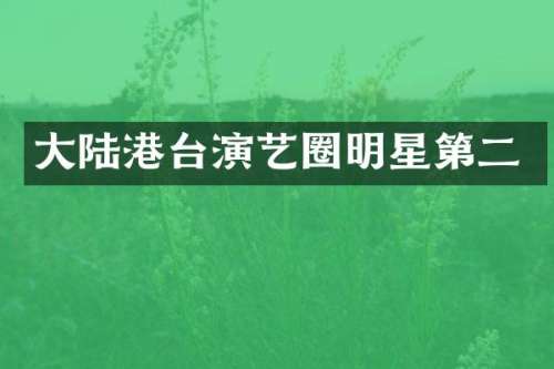 大陆港台演艺圈明星第二
