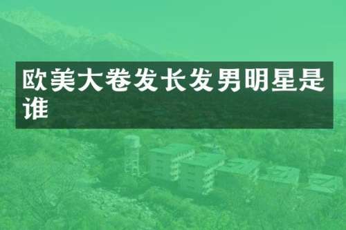 欧美大卷发长发男明星是谁