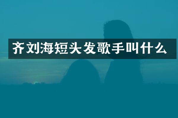 齐刘海短头发歌手叫什么
