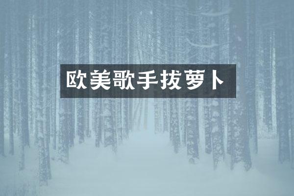 欧美歌手拔萝卜