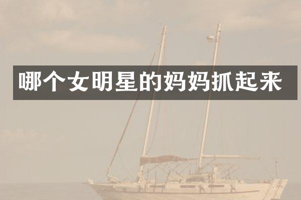 哪个女明星的妈妈抓起来