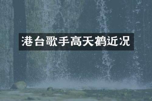 港台歌手高天鹤近况