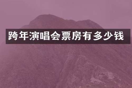跨年演唱会票房有多少钱