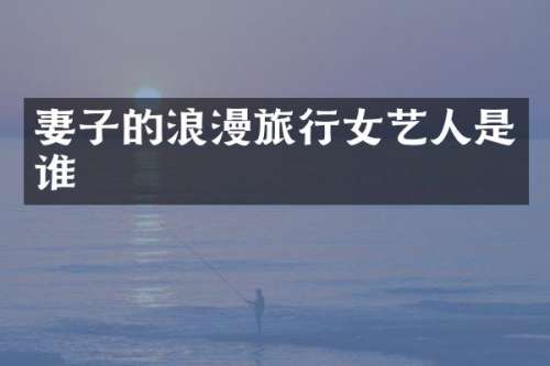 妻子的浪漫旅行女艺人是谁
