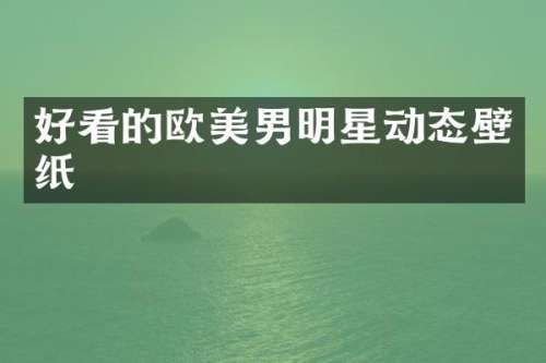 好看的欧美男明星动态壁纸