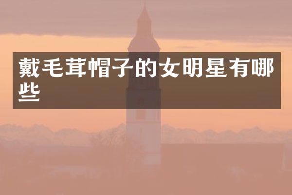 戴毛茸帽子的女明星有哪些