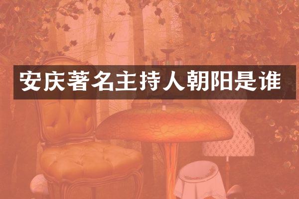 安庆著名主持人朝阳是谁