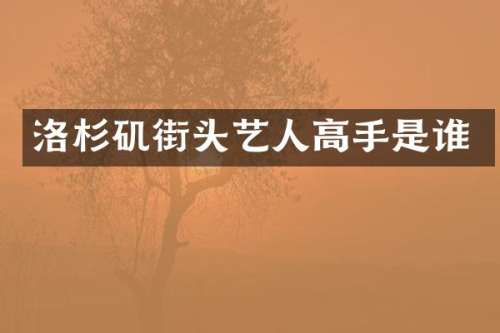 洛杉矶街头艺人高手是谁