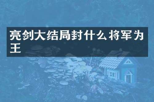 亮剑大结局封什么将军为王