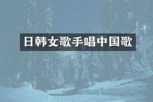 日韩女歌手唱中国歌