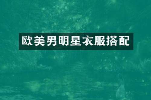 欧美男明星衣服搭配