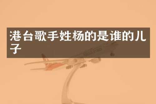 港台歌手姓杨的是谁的儿子