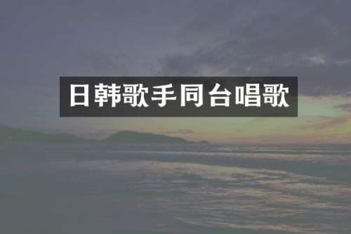 日韩歌手同台唱歌