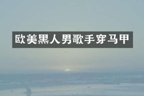 欧美黑人男歌手穿马甲