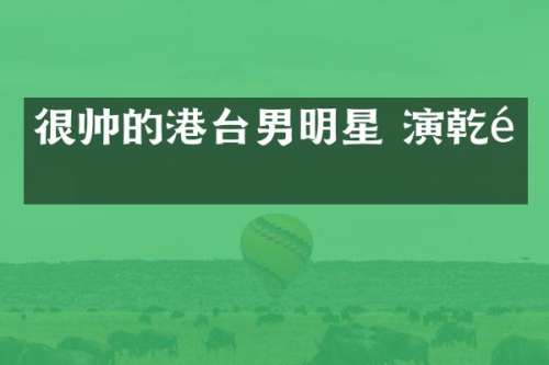 很帅的港台男明星 演乾隆