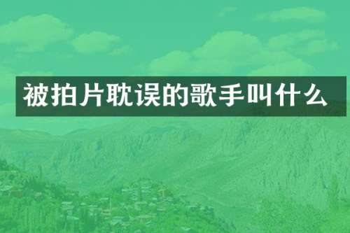 被拍片耽误的歌手叫什么
