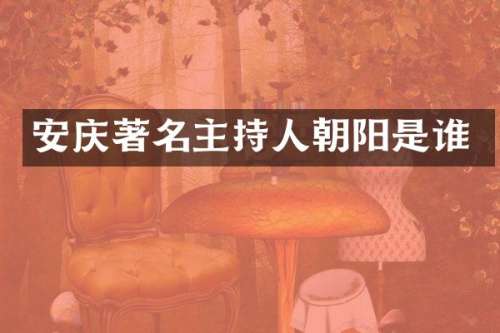 安庆著名主持人朝阳是谁