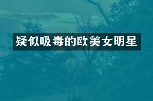 疑似吸毒的欧明星