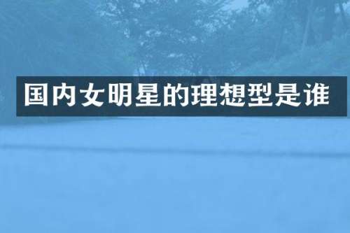 国内女明星的理想型是谁