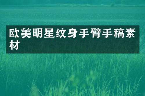 欧美明星纹身手臂手稿素材