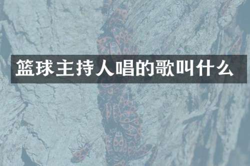 篮球主持人唱的歌叫什么