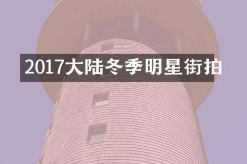 2017大陆冬季明星街拍