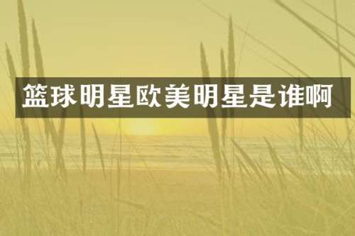 篮球明星欧美明星是谁啊