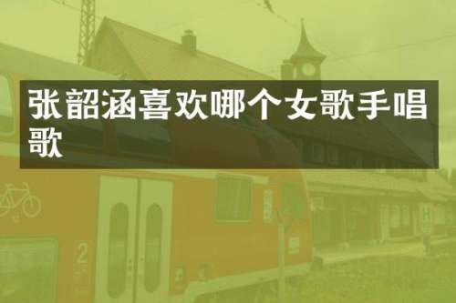张韶涵喜欢哪个女歌手唱歌