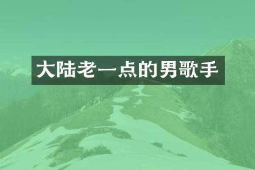 大陆老一点的男歌手