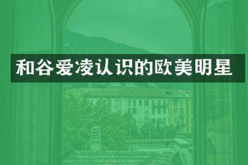和谷爱凌认识的欧美明星