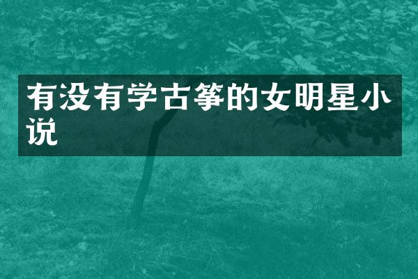 有没有学古筝的女明星小说