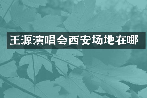 王源演唱会西安场地在哪
