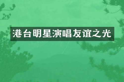 港台明星演唱友谊之光