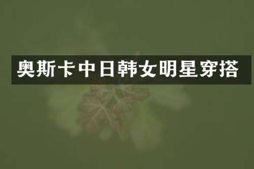 奥斯卡中日韩女明星穿搭