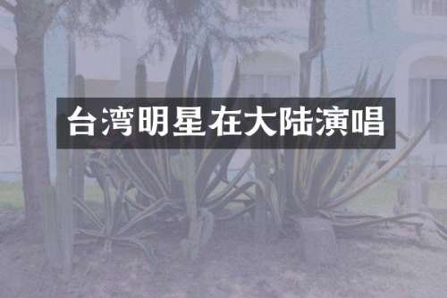 台湾明星在大陆演唱