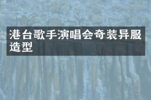 港台歌手演唱会奇装异服造型