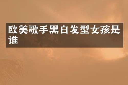 欧美歌手黑白发型女孩是谁