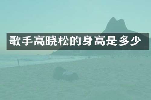 歌手高晓松的身高是多少