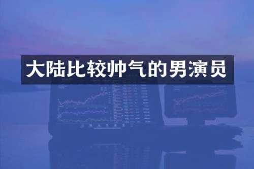 大陆比较帅气的男演员