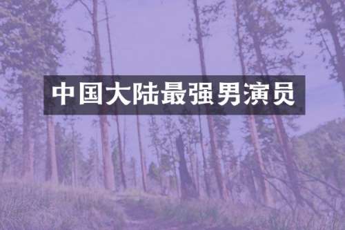 中国大陆最强男演员