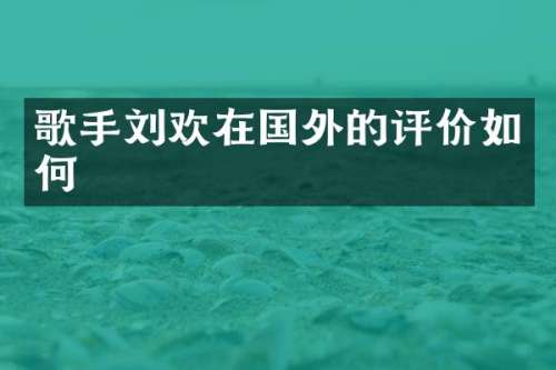 歌手刘欢在国外的评价如何