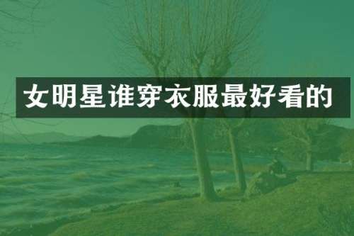 女明星谁穿衣服最好看的