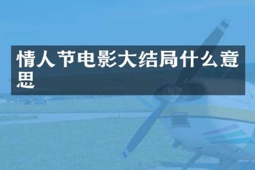 情人节电影大结局什么意思